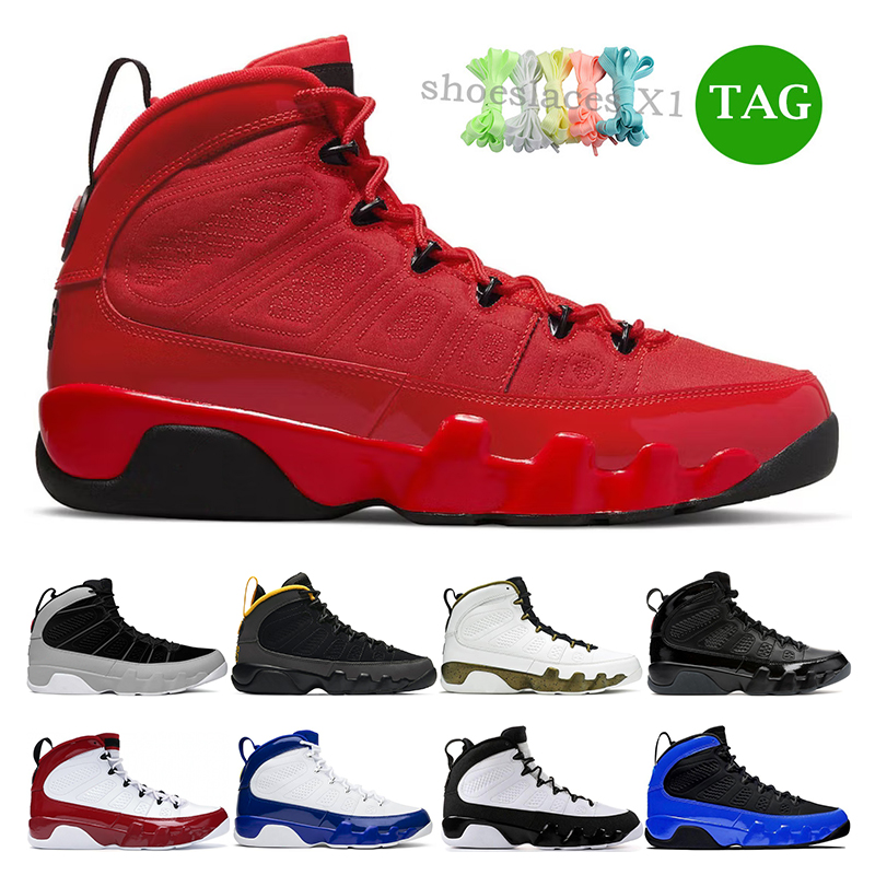 

mens trainers basketball shoes 9 9s Chile Red article Grey Bred Patent University gold Blue Racer countdown pack sports sneakers size 7-13, 18