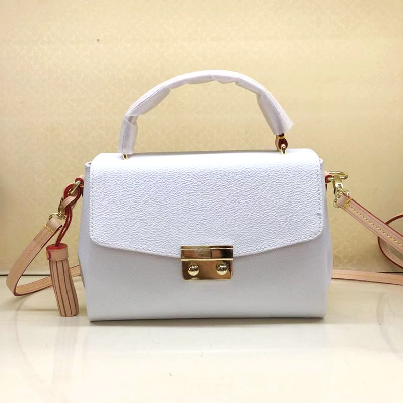 

Designer messenger bag special canvas shoulder bag Lady Flap purse leather handel luxury tassel handbag for women plaid satchel Detachable shoulder strap, White checked pink inside