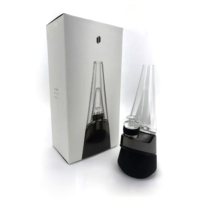 

E-cigarette starter kit Puffc Pea Hookahs with Glass Attachment Insert Ceramic Quartz Bowl Tobacco Glass Smoking Pipe Water Bong Dab Rig wax dry herb vaporizer pen, Black