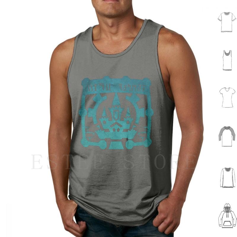 

Men' Tank Tops Castle Town Stamp Vest Cotton Hyrule Termina Link Majoras Wind Waker Ocarina Of Time Breath The Wild Races Deku, White;black