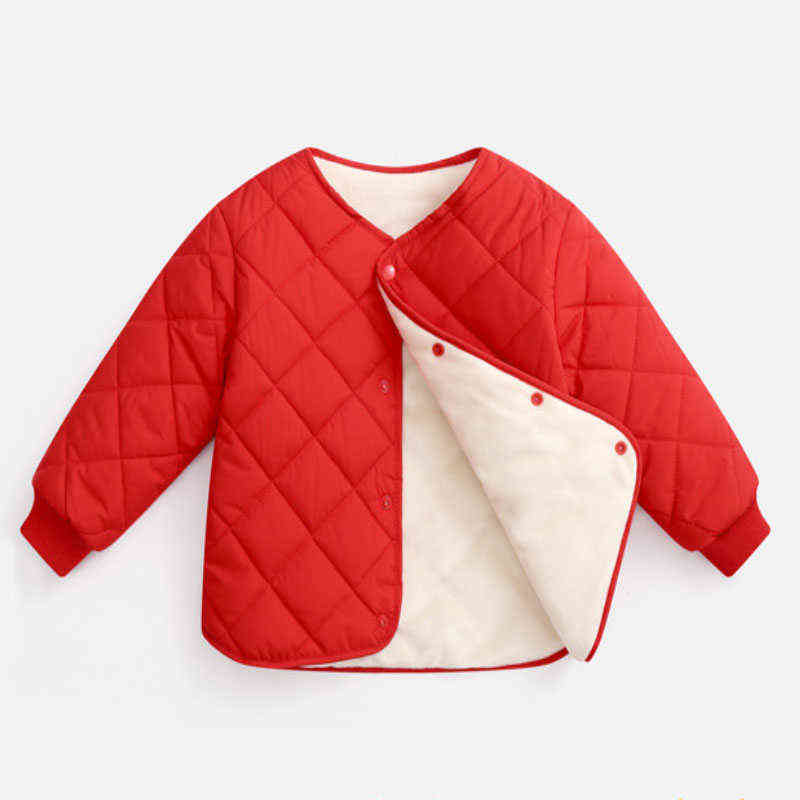 

Jacket For Girls Warm Silver Fox Velvet Lining New 0-5 Year Old Beibei Fashion Korean Version Of High Quality Children's Clothing J220718, Photo color