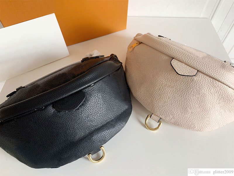 

Cross Body Waist Bags Bumbags Fanny Pack Bum embossing Famous soft leather Luxurys designers bags Number Date Code Dust Bag, Size: 23x16x11cm