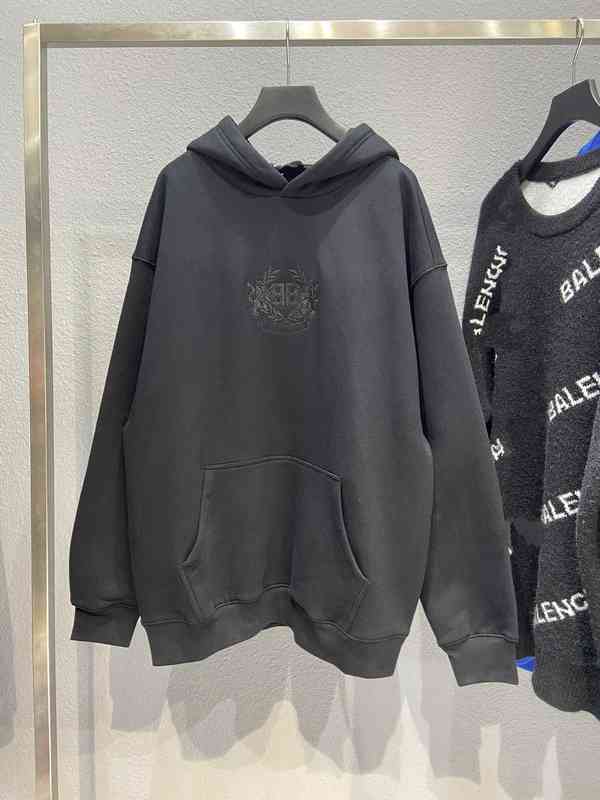 

Paris B family luminous elf capsule series lion laurel embroidery Plush OS version Hoodie, White