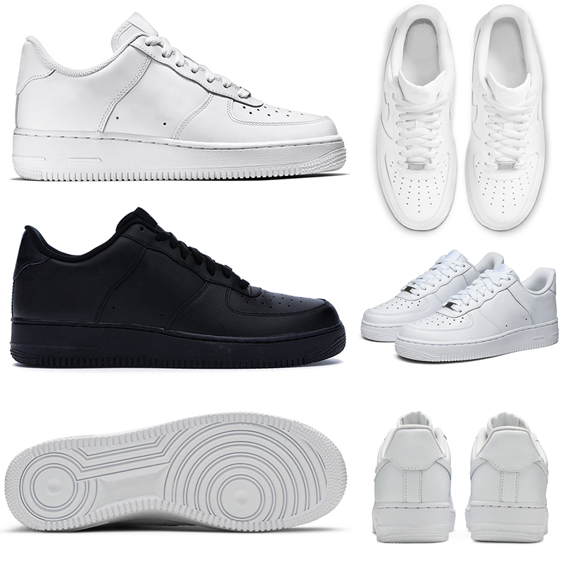 

af 1 running shoes for men women airfoce one sneakers airforces 1 trainers triple white black casual classic outdoor shoe, Triple black
