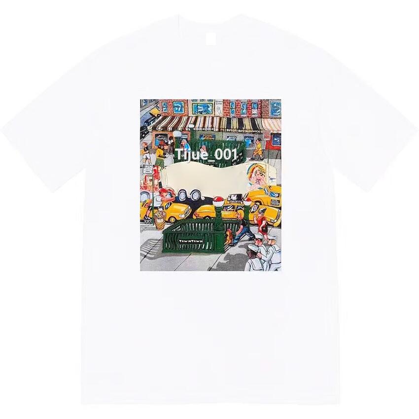 

22SS Manhattan Tee New Classic Box Man Women Fashion Street Hip Hop Summer T-shirts TJAMTX301, Black