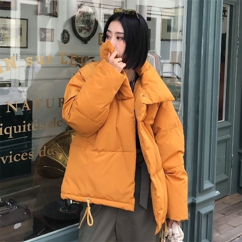

Autumn Winter Jacket Women Coat Fashion Female Stand Winter Jacket Women Parka Warm Casual Plus Size Overcoat Jacket Parkas Q811 201127, Bean red parkas