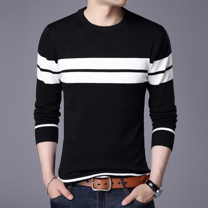 

Men's Sweaters Sweater Men Casual Pullover O-collar Autumn Round Neck Patchwork Quality Knitted Brand Male Plus SizeMen's, Gray