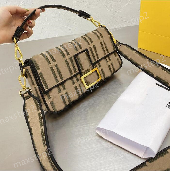 

Vintage Baguette Bag Roma Amor Classic FF Pattern Canvas Signature Chain Shoulder Strap Designers Womens Shoulder Bags