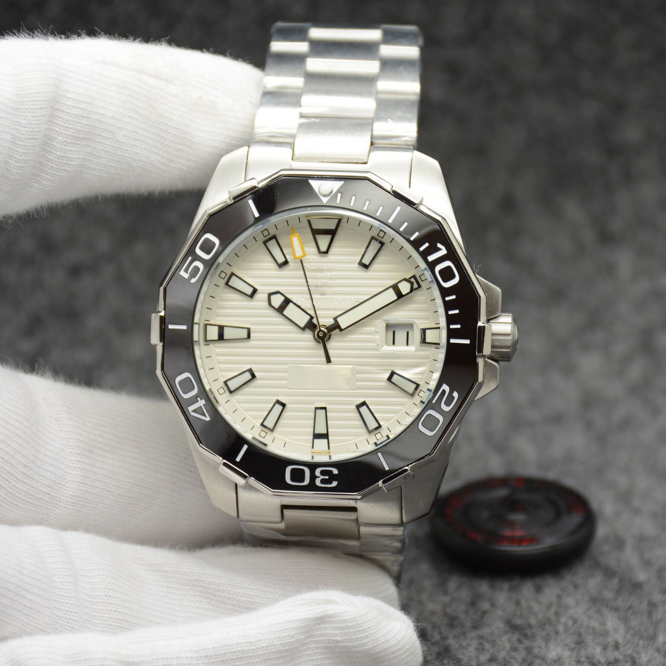NEW ARRIVAL 300M Watch Automatic Mechanical Movement Silver Dial Ceramic Bezel Stailness Steel Belt Mens Watches Sports Gent Watch