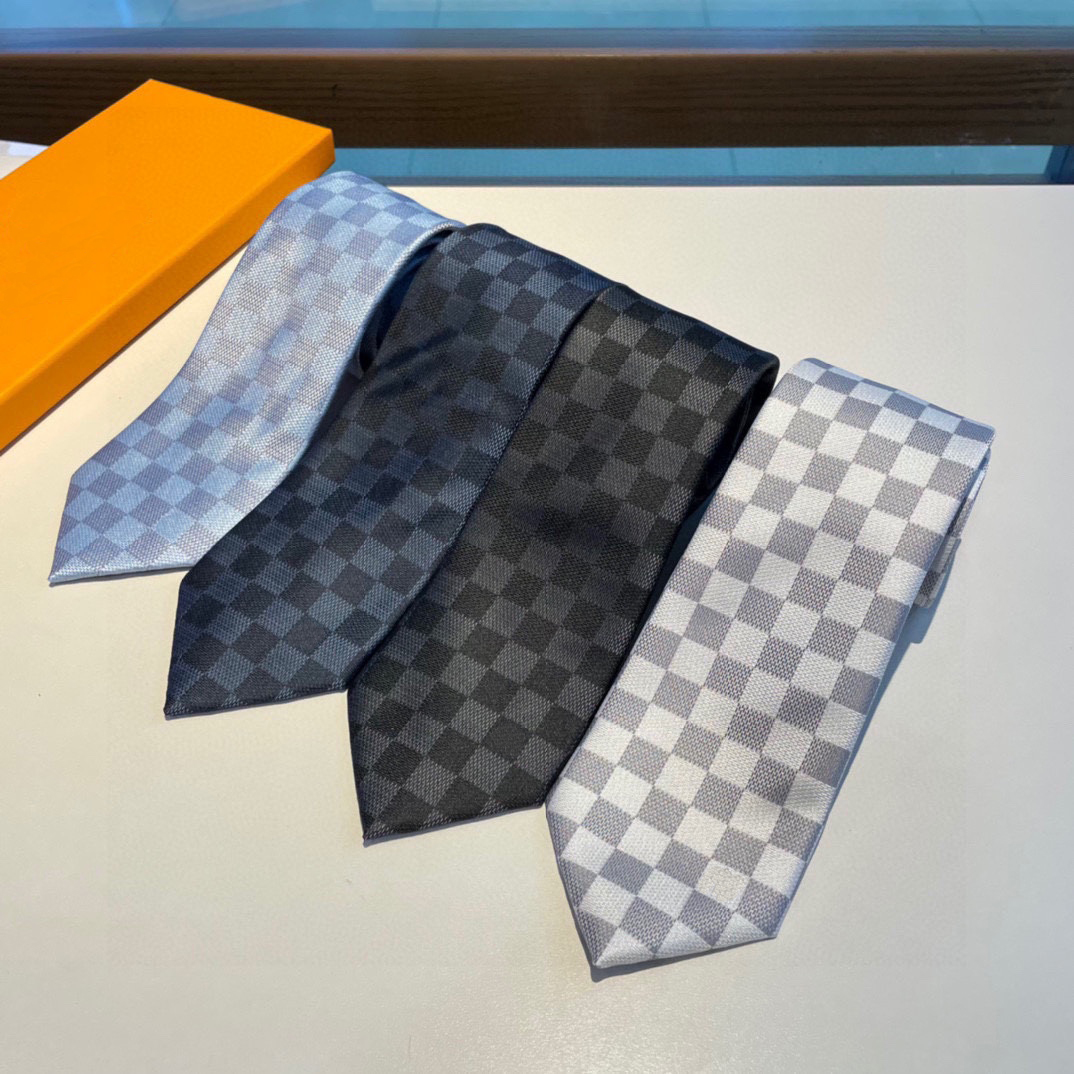 

Men Neck Ties Designer Ties Fashion Mens Neckties Letter Print Business Leisure Handmade Cravat Silk Luxury Top Quality With Original Box 10