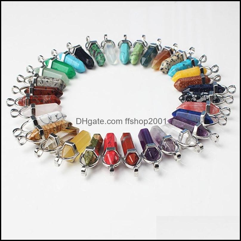 

Charms Fashion Various Colors Natural Stone Pendants Hexagonal Point Column For Necklace Jewelry Drop Delivery 2021 Finding Ffshop2001 Dhvmt