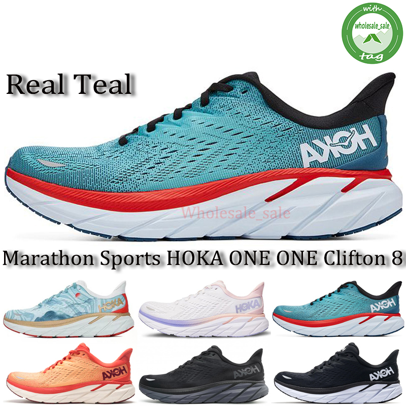 

New Shock Absorbing HOKA ONE ONE Clifton 8 Running Shoe Kingcaps Local Boots Training Sneakers Dropshipping Accepted Damping Double March Women Men, #1 36-45