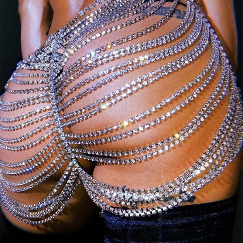 

Sexy Metal Body chain Summer skirts Glitter See Through Sequins Mini Skirt club Pary Skirts faldas HL Y200326, Gold