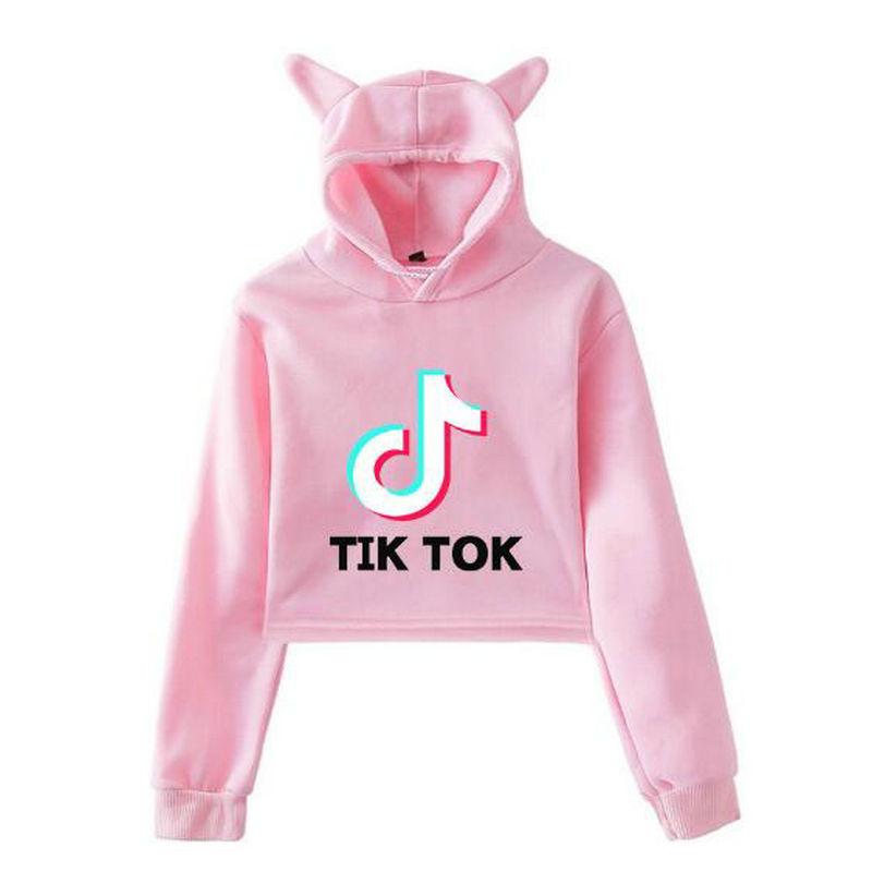 

Women's Hoodies & Sweatshirts Autumn Women Sweatshirt Fashion Lumbar Print Long Sleeve Pullover With Hood Clothes YW60Women's, Pink