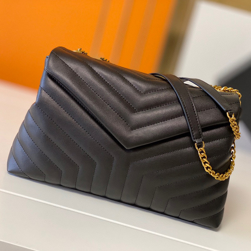 

Retro luxury handbag leather chain bag designer shoulder bag fashion classic quilted bag casual black Joker diagonal bag, Colour