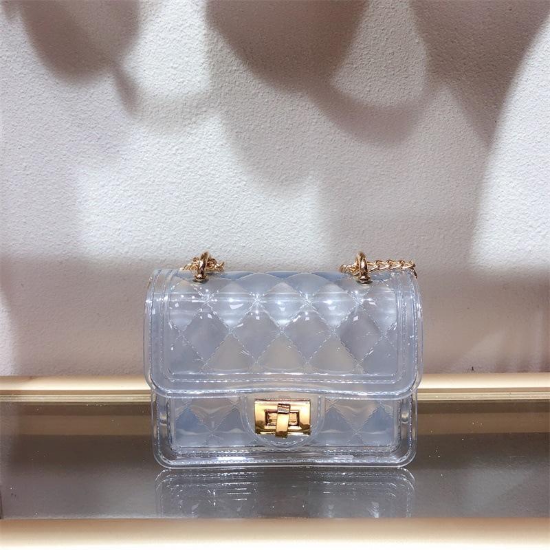 

Evening Bags 2022 Jelly Bag Fairy Chain Fashion All-match Girl Mini-shoulder Messenger Satchel Handbag Clear Purses Handbags Bulk, Black