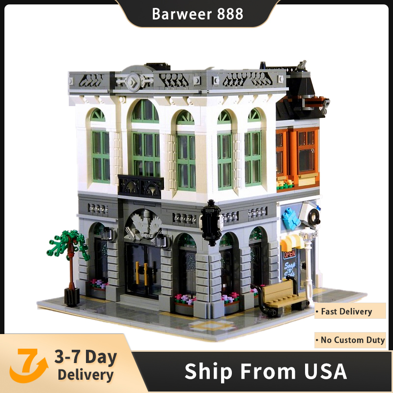 

15001 Brick Bank Building Blocks Creator Series City Street 2413Pcs Bricks Toys 10251