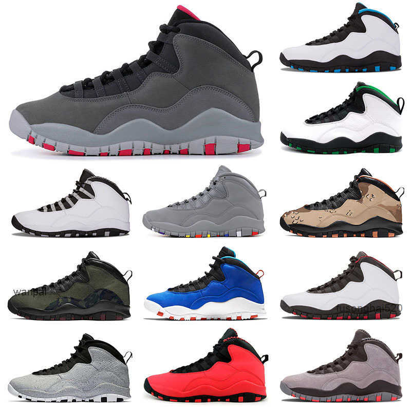 

10 Jumpman 10s Basketball Shoes Smoke Grey Men Women Sneakers Woodland Camo Trainers Sports Westbrook CLASS OF 2006 Chicag OG designer shoes, B11 chicago