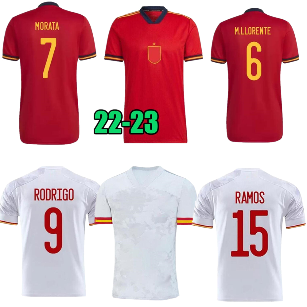 

2022 2023 Spain soccer jerseys Player Fans version Camiseta Espana PACO MORATA A.INIESTA PIQUE 22 23 ALCACER SERGIO THIAGO ALBA Men Kids Uniforms Football Shirts, Multi
