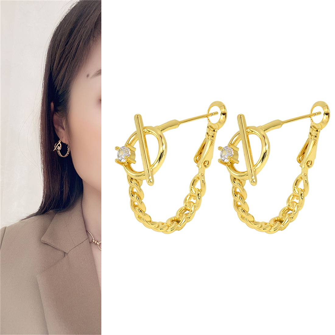 Femmes Amoureux Boucle D'oreille Or Stud Femme De Luxe Designer Jerwelry Cuivre Simple Mode Charmes Exagéré Oreille Fête Vacances Cadeaux Punk Mé