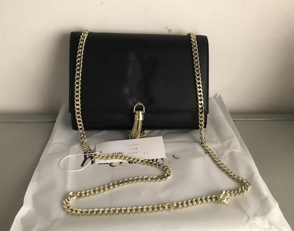 

new high quality bags classic women's handbags ladies composite tote leather flap tassel clutch shoulder bag female purse