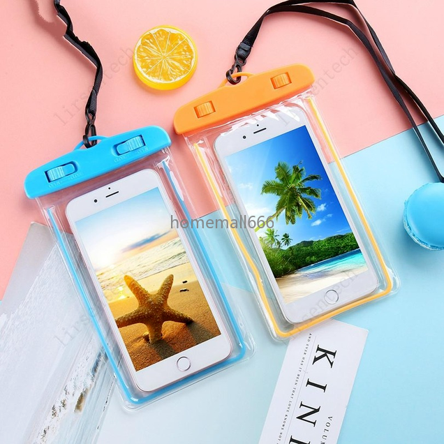 

Noctilucent Waterproof bag PVC Protective Mobile Phone Bag Pouch cell phone case For Diving Swimming Sports For 6 7/6 7 plus S 6 7 NOTE 7 FY5199 AA