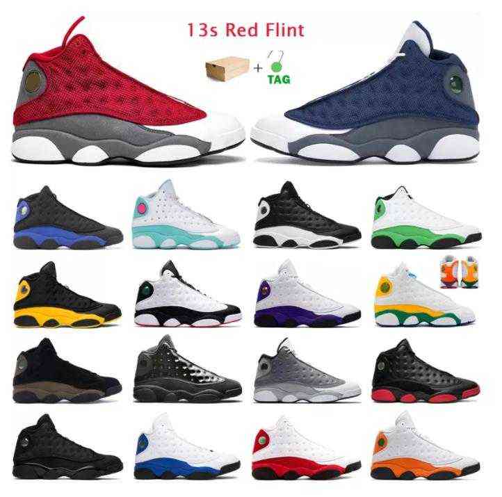 

men Jumpman 13 13S Basketball Shoes Mens High Flint Bred Island lucky Green Red Dirty Hyper Royal Starfish He Got Game OG Black Cat Court, 16
