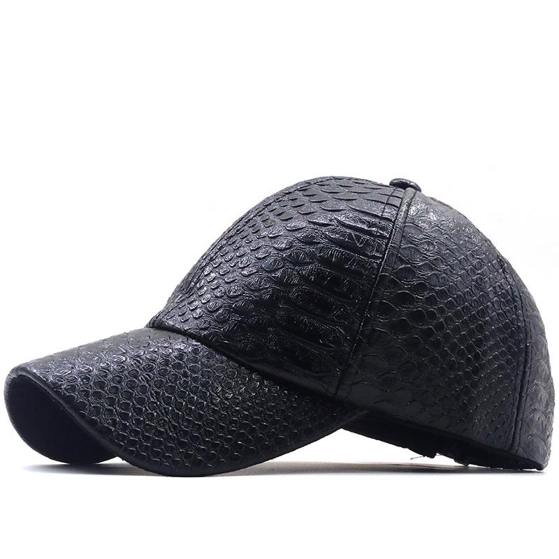 

Ball Caps Crocodile Pattern PU Leather Hat Black Bone Baseball Cap For Men Unisex Snapback Women Golf Custom Gorra Trucker Hats, Silver