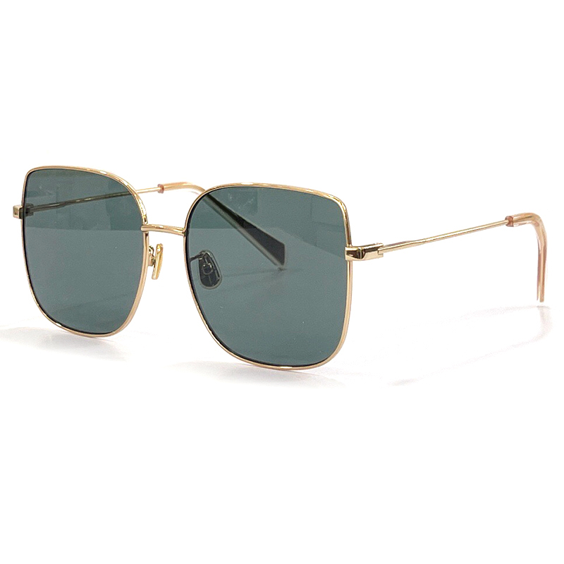 

Alloy Square Wrap Sunglasses Female Fashion Casual Eyeglasses Vintage 2022 Luxury Lentes De Sol Mujer with Gold Frame