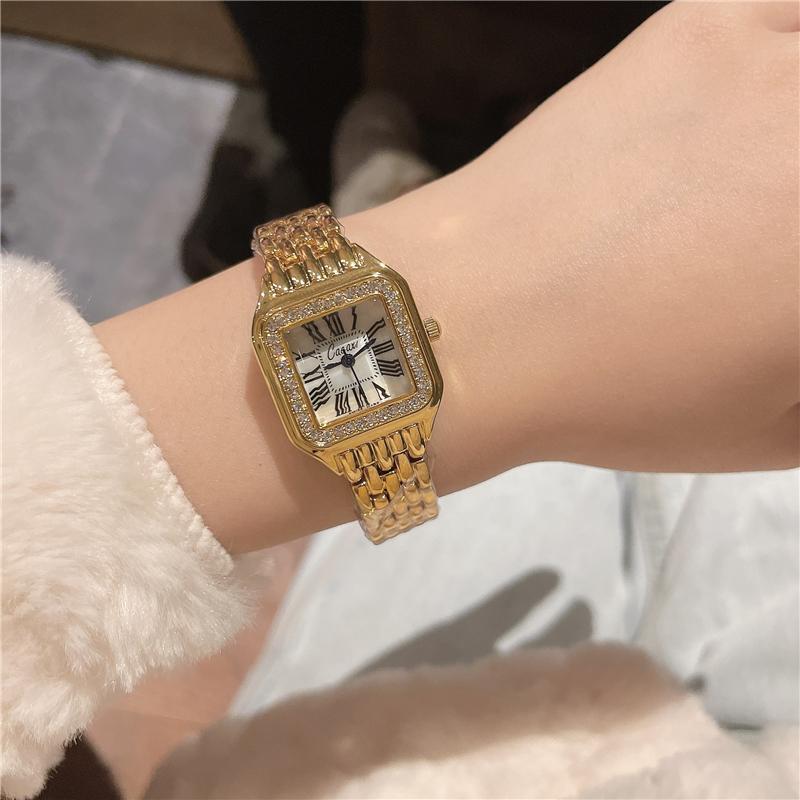 

Wristwatches Woman Watches 2022 Fashion Diamond Quartz Women Gold Female Wrist Watch Square A163Wristwatches WristwatchesWristwatches Wristw