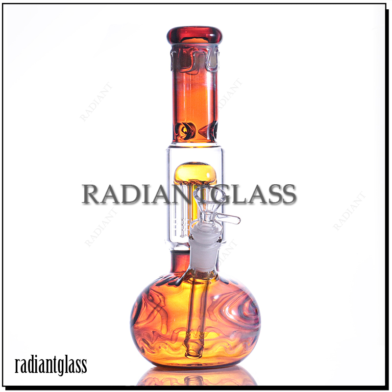 

11 Inches Beaker Bong Hookahs Spiral Perc 14mm females water pipes glass bongs tobacco for smoking