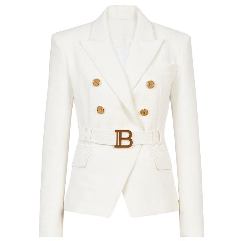 

Women' Suits & Blazers Products Spring Summer Fashion High Quality Waist Net Celebrity Versatile Suit Ladies Tops Short Jackets BlazersWome, Black