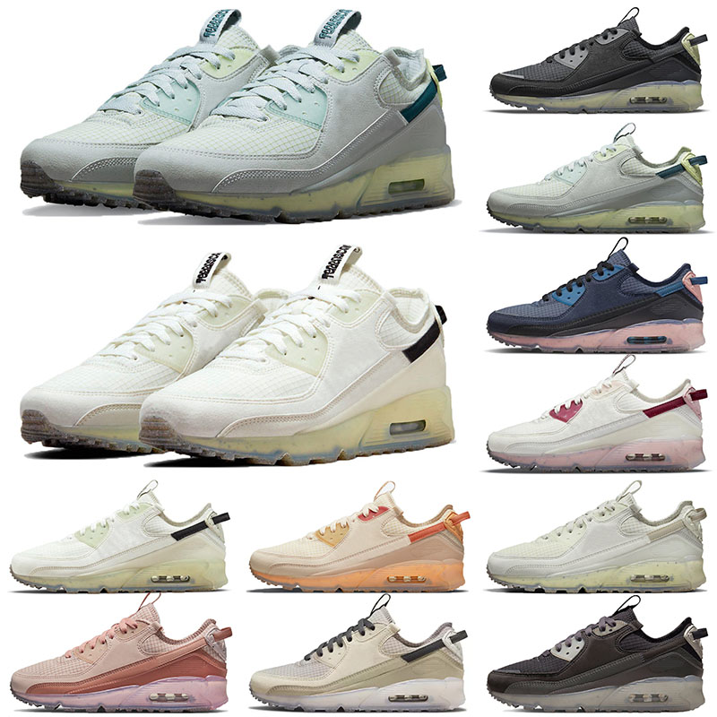 

Comfortable 90 Terrascape Men Women Running Shoes Anthracite Dark Teal Green Obsidian Pomegranate Sail Light Bone Rattan Thunder Grey Trainers Sports Sneakers, 40-45 dark teal green