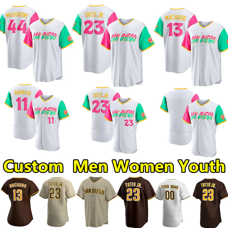 

2022 San Diego City Connect Jersey Padres Fernando Tatis Jr. Baseball Jerseys Manny Machado Yu Darvish Profar Cronenworth Luke Voit Musgrove Kim Tony Gwynn Hosmer, Women color 4
