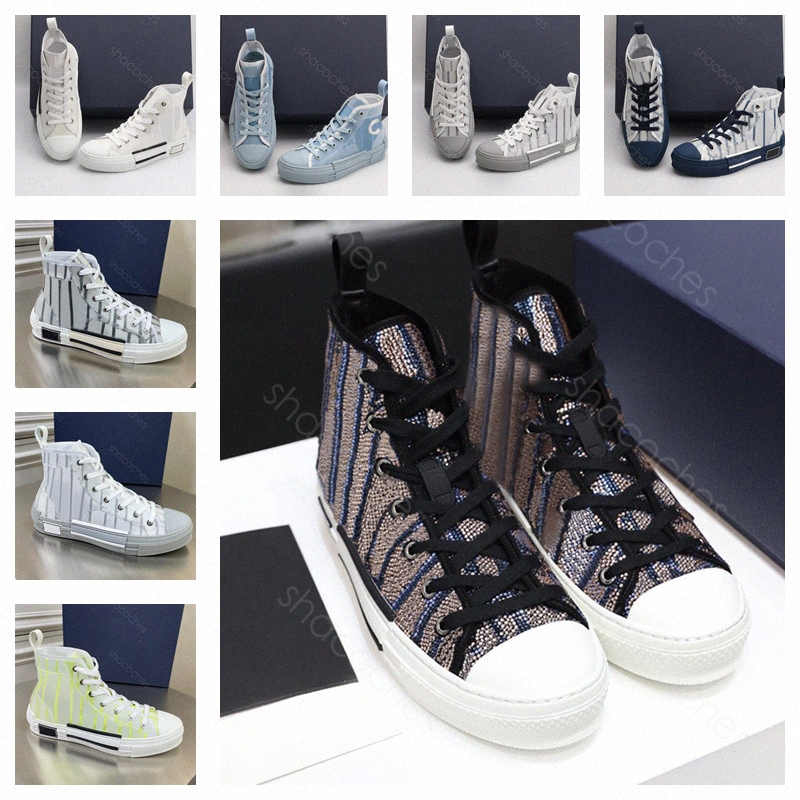 

Top Quality Designer Shoes diors B23 Oblique Low High Sneakers Men Women Luxurys Designers Sneaker Fashion Technical Leather Outdoor Platform Casual Sneaker, 20