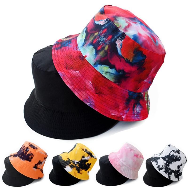 

Berets Foldable Hip Hop Double-Sided Bucket Hat Wide Brim Beach Cap Unisex Sun Fisherman Spring Summer Outdoor Accessoires, 001