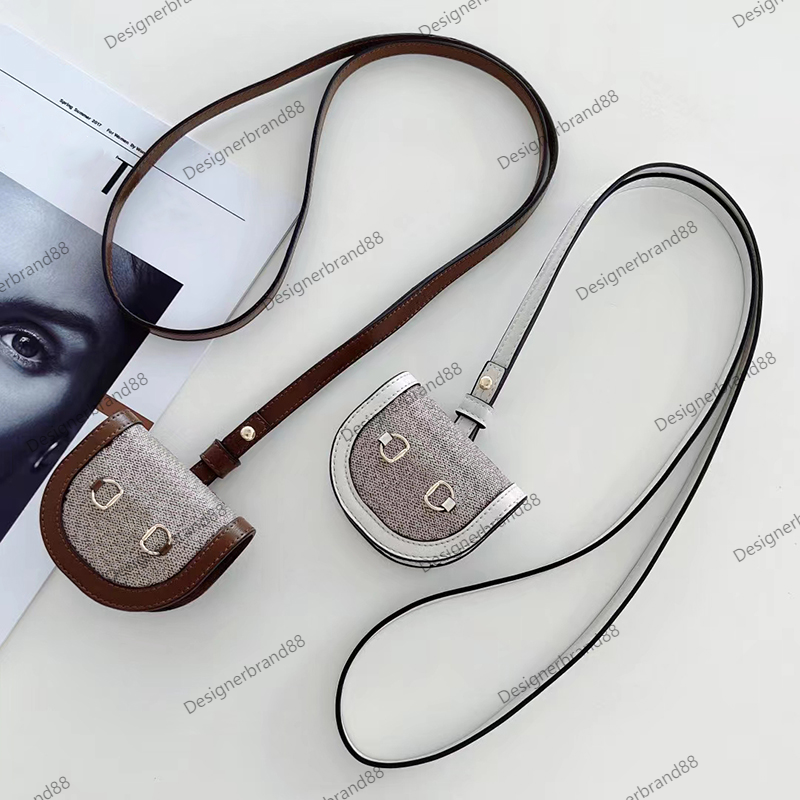 

For Airpods 1 2 3 Pro Case Headphone Accessories Luxury Designer Airpod Cases Universal Earphone Package Storage Bag Hanging Neck Crossbody With Lanyard