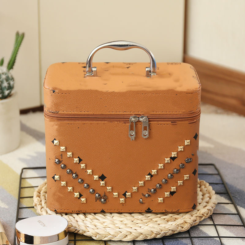 

high quality fashion Women Designer cosmetic bags organizer famous makeup bag travel pouch make up ladies cluch purses organizador toiletry zipper set double layer, 2 black