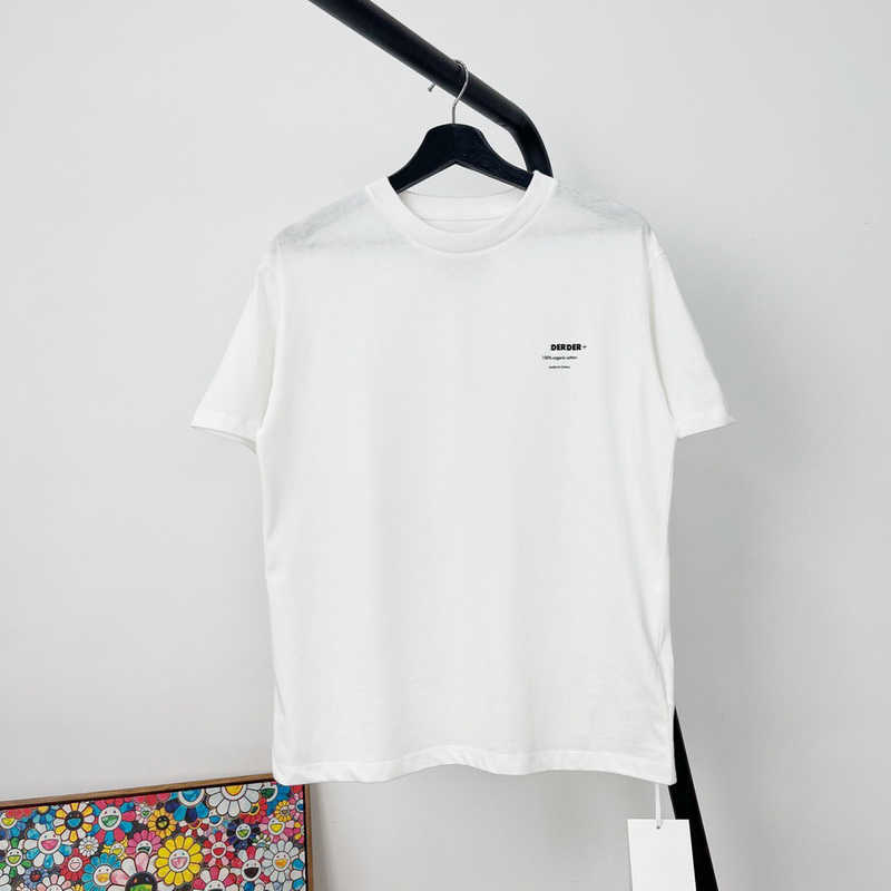 

SANDER Letter printed Tee Fashion Short sleeve T-Shirt white Man Women Summer casual FZTX886