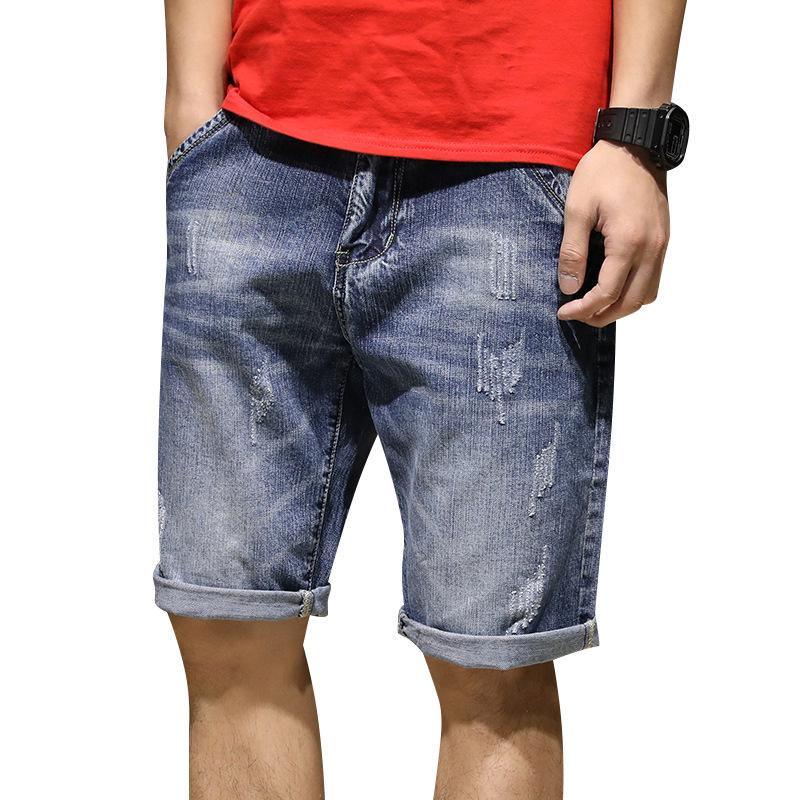 

Men's Shorts 2022 Summer Casual Ripped Jeans Men Brand Wash Cotton Distressed Straight Mens Denim Bermuda Hommes, 228