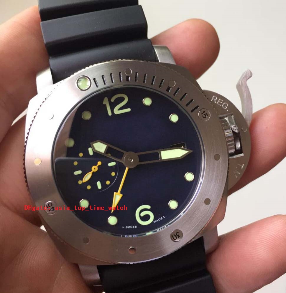 

Topselling version P719 men Wristwatches Mechnaical Automatic 47 mm dark blue dial carbon fiberl Case High quality Auto Date 1860 Mens Watches