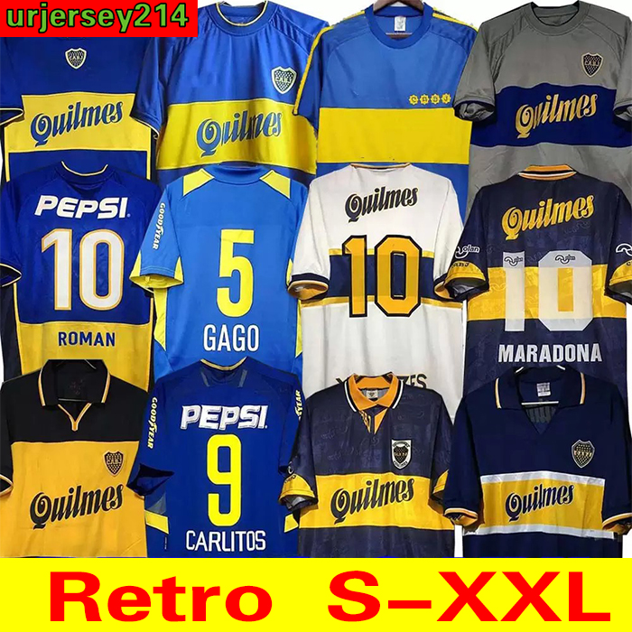 

84 95 96 97 98 Boca Juniors Retro Soccer Jersey Maradona ROMAN Caniggia RIQUELME 1997 2002 PALERMO Football Shirts Maillot Camiseta de Futbol 99 00 01 02 03 04 05 06 1981 0, 03-04 home