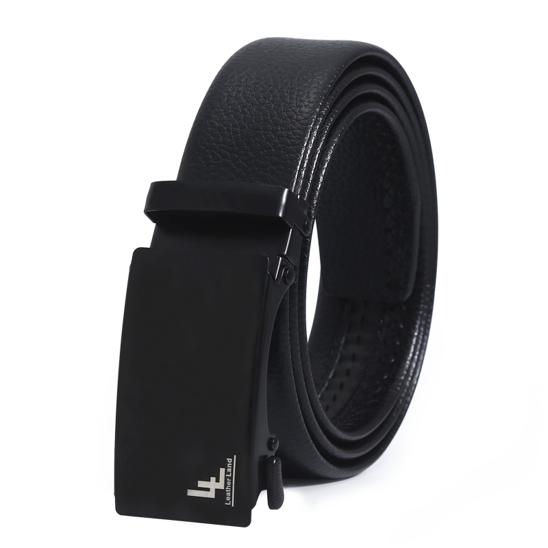 

Men's Automatic Ratchet Pu Leather Belt Buckle Male High Quality Casual Cinturones Long Black 3.5cm Wide0613