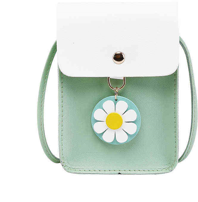 

Women's mobile phone zero wallet Korean flower shoulder bag fashion simple diagonal bag small bag 000 080, Image label color