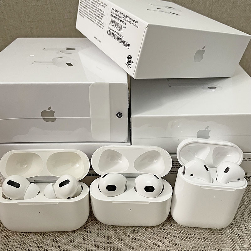 

Original 1:1 Apple AirPods 3 Pro Air Gen 3 Air Pods H1 Chip Transparency Earphones Wireless Charging Bluetooth Headphones AP3 Pro AP2 Earbuds 2nd Generation Headsets, White