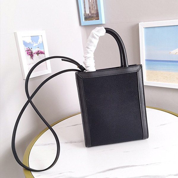 

High quality linen Mini tote shopping bags black canvas crossbody bags letter c Mobile phone small size shoulder bag mini handbags Leisure rope, Black1