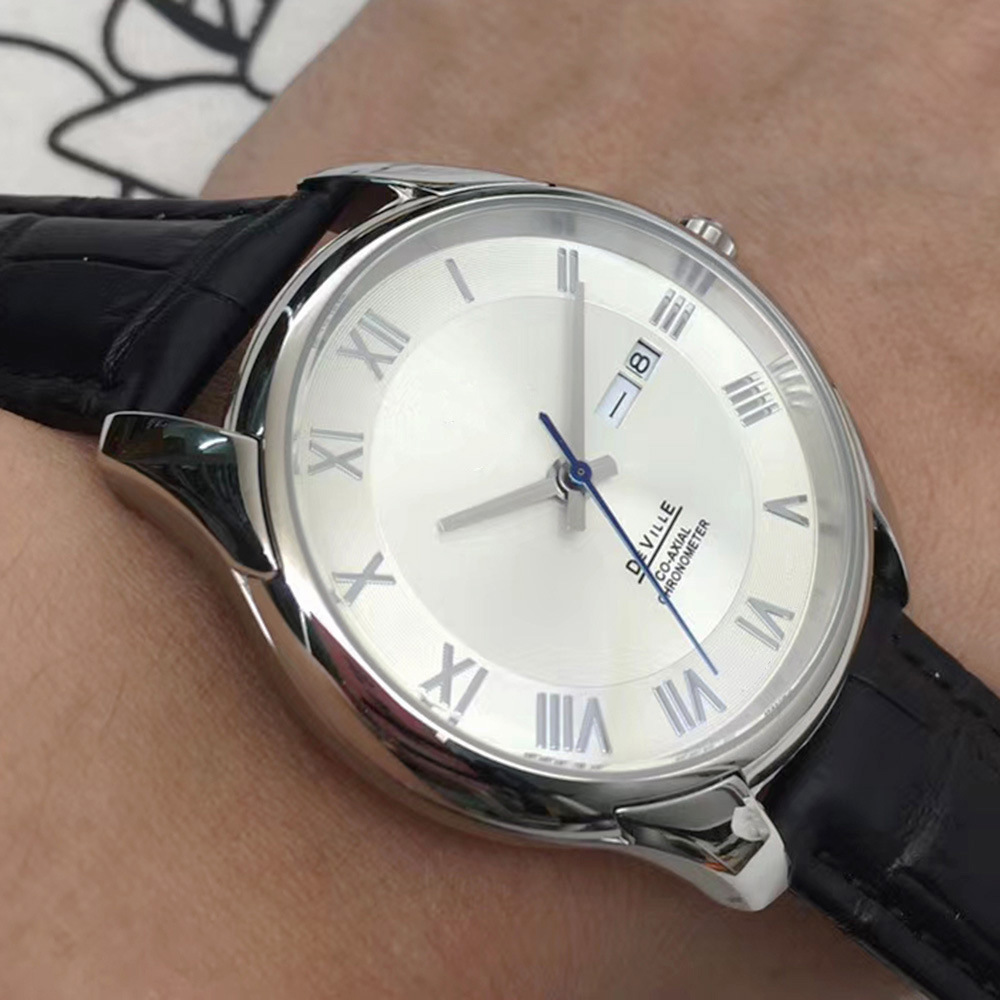 

watch simple and classic 42mm butterfly double meridional belt automatic mechanical watch, 6#