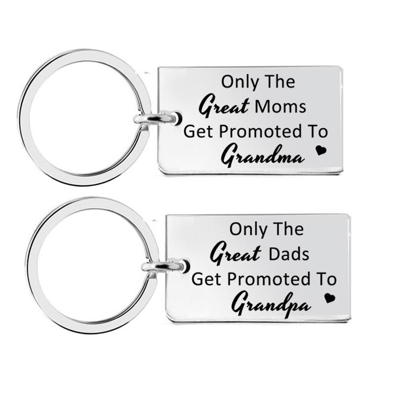 

Keychains Only The Great Moms Get Promoted To Grandma Grandpa Keychain Mothers Fathers Day Gift From Kids Soon Be