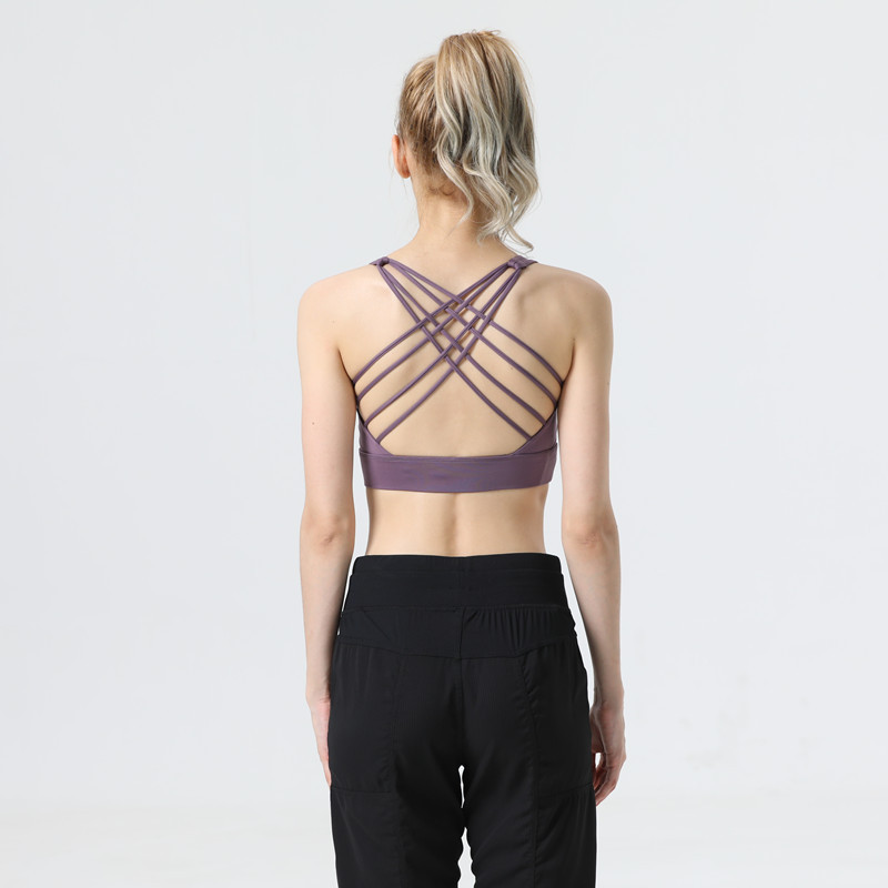 

Clothing Womens Tops Tanks Women Sports Underwear Beautiful Back Cross Eight Yoga Bra Fitness Nude Comfortable High Elastic Yoga Clothes, With o
