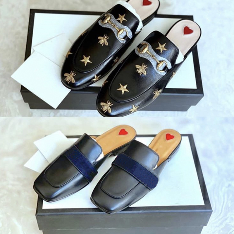 

Men Women Slippers Princetown Fur Slippers Fur Mule Metal Chain slippers Fashion Genuine Leather Loafers Shoes with box NO14, Blue tiger
